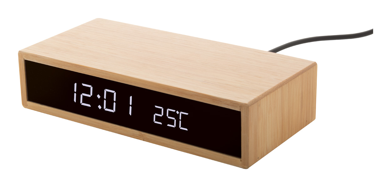 Molarm Alarm Clock Wireless Charger, Wooden Table Clock Hs Code