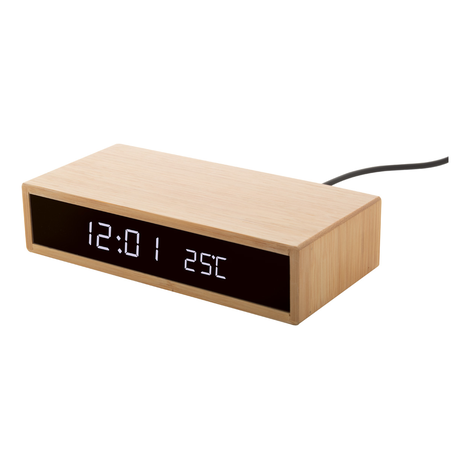 Molarm Alarm Clock Wireless Charger, Wooden Table Clock Hs Code